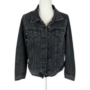 Unknown Brand Black Faded Jean Jacket Size M